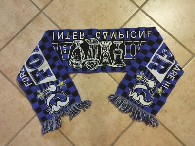 SCIARPA FC INTER bayer leverkusen 2002-03 CHAMPIONS LEAGUE SCHAL SCARF