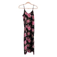 NWT Nordstrom BP. Midi Slip Dress in Pink Shock Spaced Tea Rose| Blacl | XS