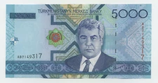Turkmenistan 5000 Manat 2005 Pick 21 UNC Uncirculated Banknote