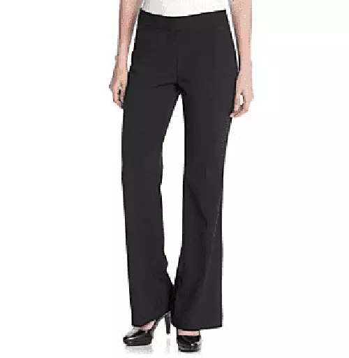 NWT NINE WEST WOMEN'S BLACK POLYESTER BLEND MODERN FIT DRESS PANTS SIZE 10