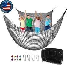 Red de carga para escalada de 9,8x9,8 pies, red de seguridad de doble capa