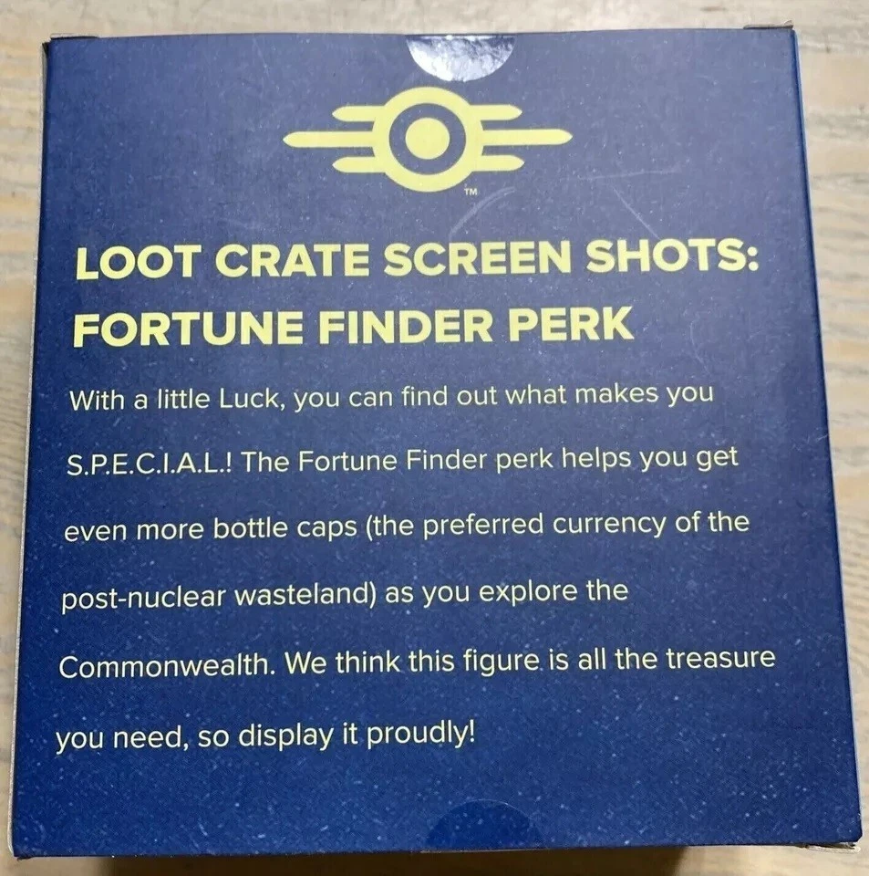 Fallout Figure Fortune Finder Perk New and Sealed Box Loot Crate Exclusive 2018 - Image 3 of 4