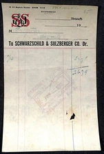 Schwarzschild & Sulzberger Co. 1912 Billhead / Receipt Kansas City, KS ?