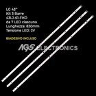 KIT 3 BARRES STRIP 7 LED TV LG LC43490059A 43-INCH-A-TYPE 43UJ65-UHD-L
