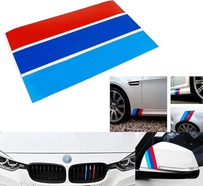 10" Tri Color Strip KK Vinyl Sticker Decal Trim For BMW 3 4 5 6 M3 M5 ...