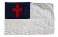 4x6 Embroidered Sewn Christian Cross Nylon 300D Flag 4'x6' Banner grommets