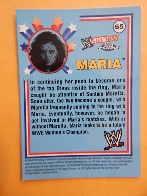 2008 Topps Heritage III Chrome WWE Wrestling Card #65 Maria | eBay