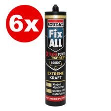 Soudal FIX ALL X-treme Power Express Kleber 6 x 400gr. Kartusche Weiß 400KG
