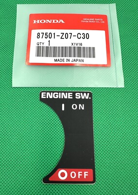 Honda Genuine MARK 87501-Z07-C30 Engine Switch OEM NEW EU2000i EB2000i EU2000ik1