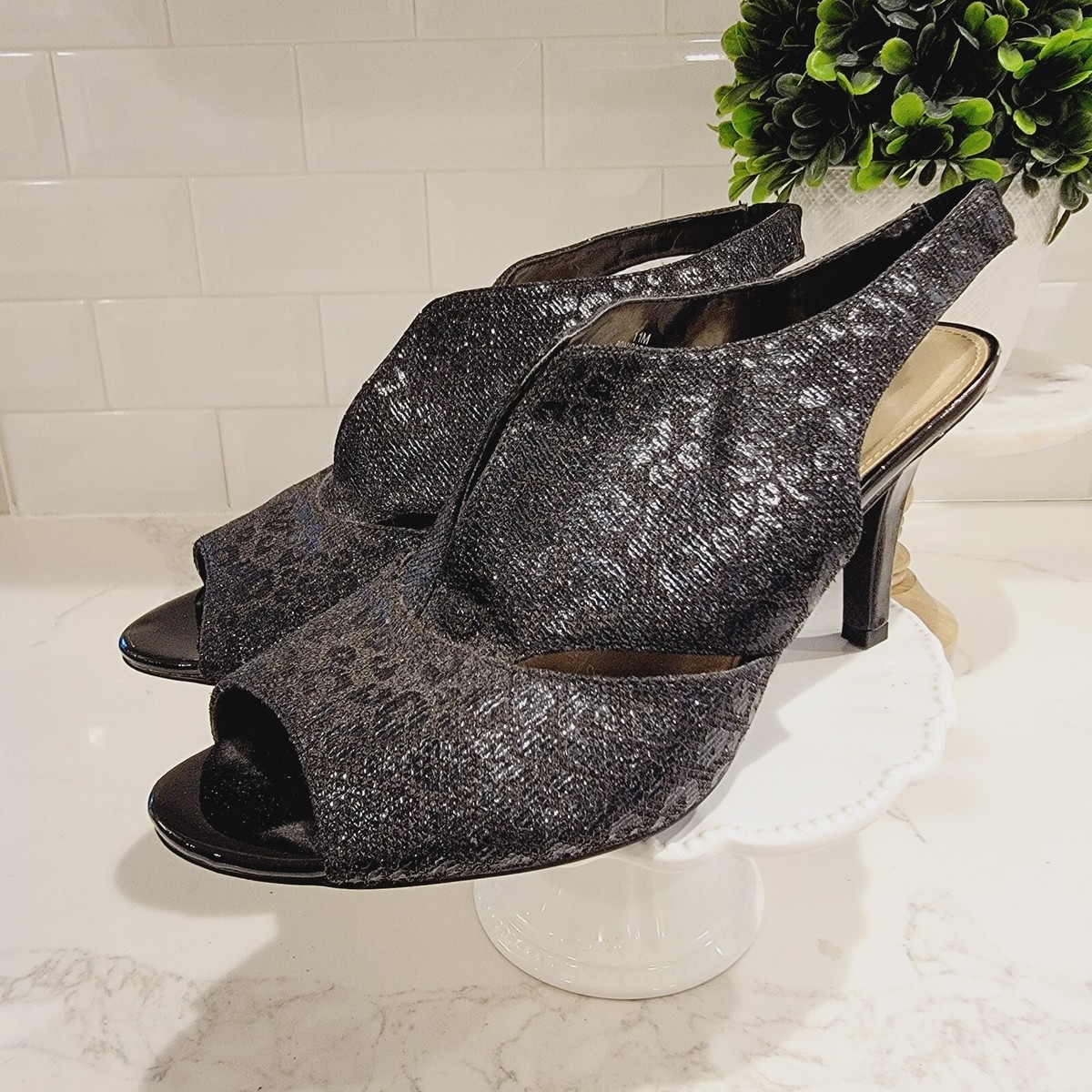 BANDOLINO Mirabella Black Shimmer Dress Pumps Heels Size 11M | eBay BANDOLINO Mirabella Black Shimmer Dress Pumps Heels Size 11M | eBay