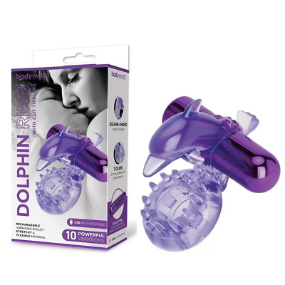 Rechargeable Bullet Penguin Vibrating Penis Ring Multi-Speed Vibrator Sex Toy