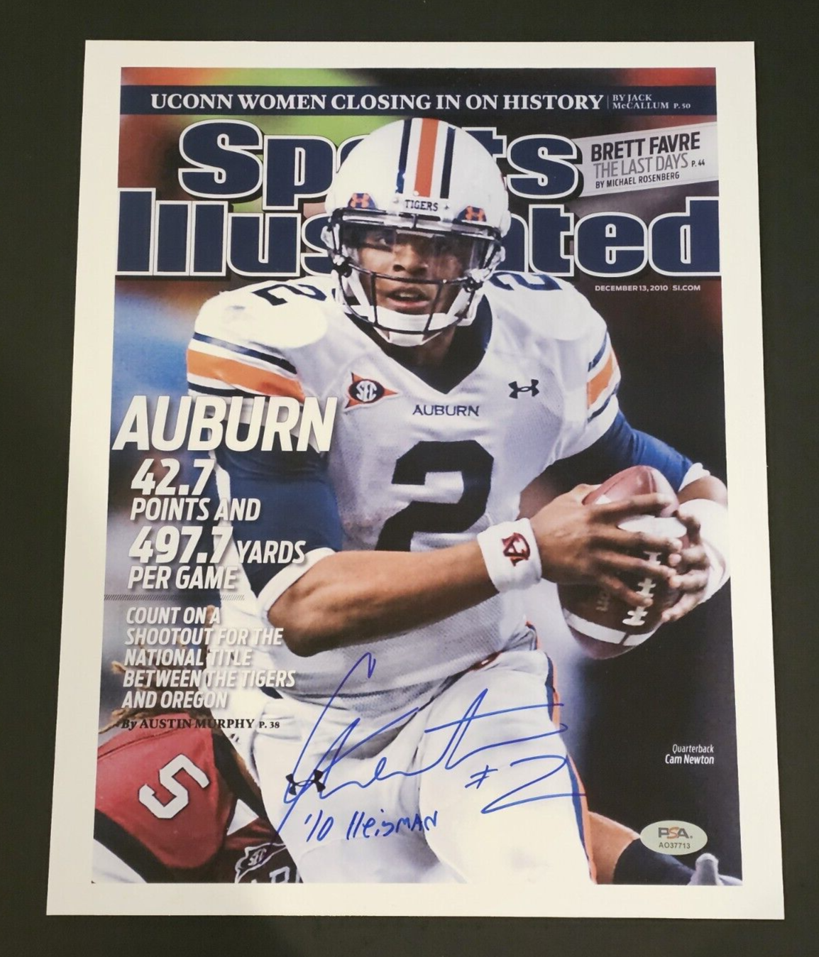 Cam Newton Autographed Signed Auburn Tigers Inscribed 11x14 Photo-2010 HEISMAN--PSA 