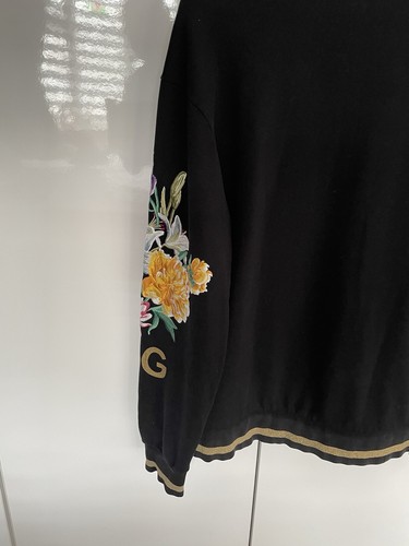Dolce & Gabbana Jumper Sequin Flower Embroidery Black D&G - Picture 6 of 13
