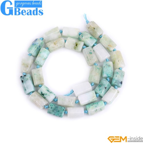 Natural Assorted Gemstone Faceted Tube Column Beads for Jewelry Making 8x12mm - Picture 48 of 192