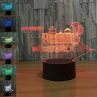 Train Model LED 7 Color 3D illusion LED Figure Night Lights Desk Table Lamp