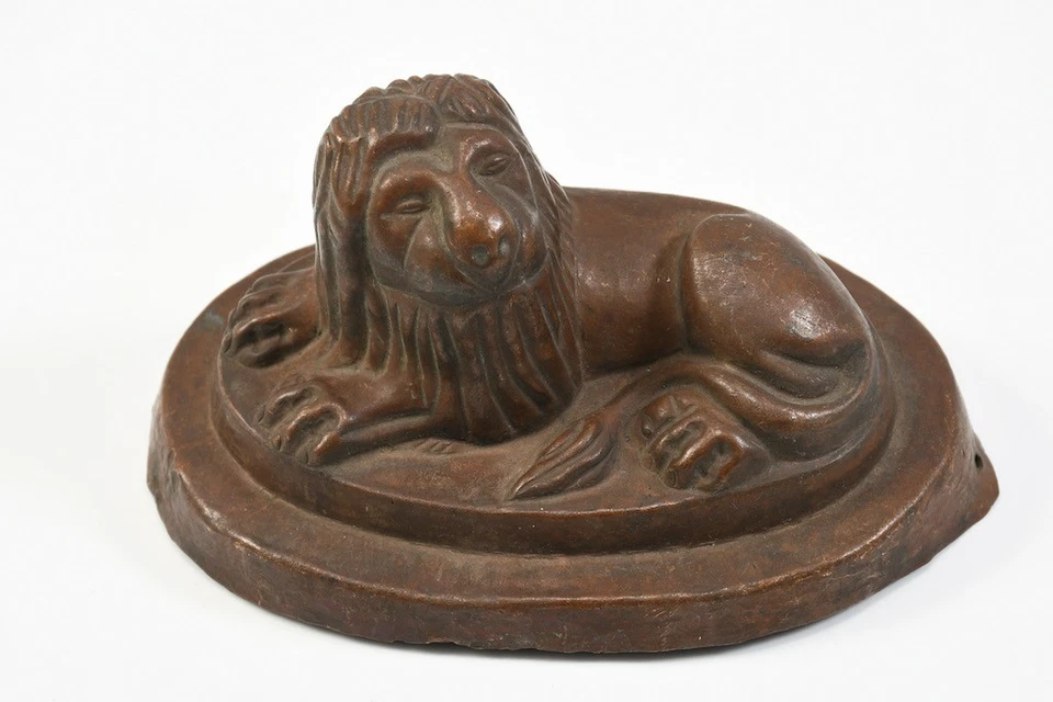 N93A08- Kupfer Backform Löwe 18./19.Jh