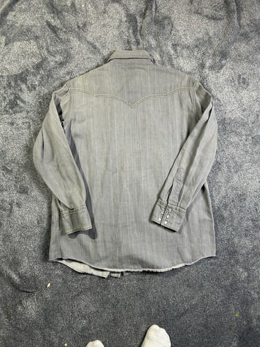 Vintage 70s Champion Westerns Shirt Size M Denim Pearl Snap Cowboy - Picture 6 of 6