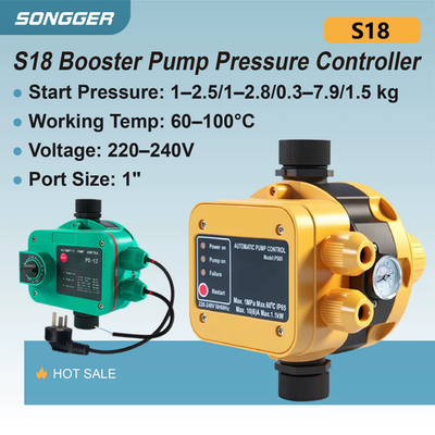 #ad #ad S18 Automatic Pump Pressure Controller 220 240V 1quot; Port Adjustable Start Pressur C $391.37