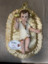 Niño Dios Vestido 30 Cm Pasta Italiana Acabado Fino