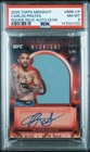 2025 TOPPS MIDNIGHT UFC ROOKIE RELIC AUTO DUSK #RRR-CP CARLOS PRATES 38/75 PSA 8