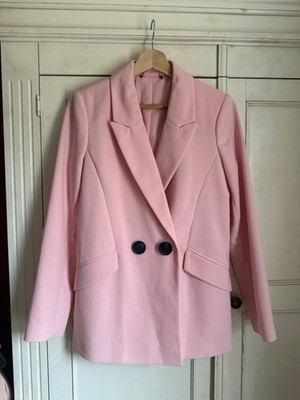 M&CO Size UK 8 Baby Pink Jacket Double breasted lovely never worn Size UK 8