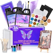 Silicone Frame Mold Kit: 34 oz Epoxy Resin for Art  Photo