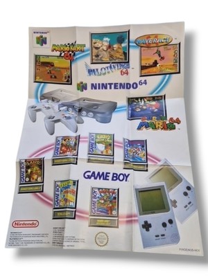  Nintendo 64 Game Boy Poster Flyer P(NOE)-NUS-NOE Werbeflyer Insert Anleitung 