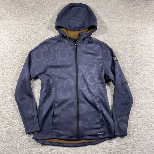 Kerrits Lucky Bits Softshell Riding Jacket Women's XL Blue Equestrian Fleece