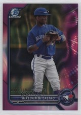 2022 Bowman Chrome Prospects Fuchsia Lava Refractor /199 Rikelvin De Castro nd3