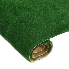 Artificial Grass Mat 3" x 10" Dark Green Realistic Fake Turf 2pcs