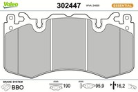 Valeo Bremsbelagsatz Scheibenbremse Essential 302447 FüR Landrover Range Rover 2