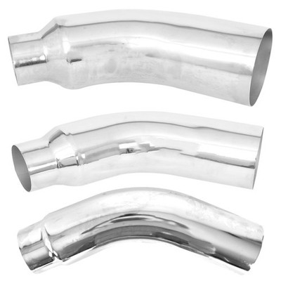 5'' Inlet Diesel Exhaust Chrome Turndown Elbow Tip 23'' Long with Clamp