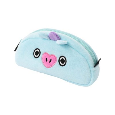 Line Friends BT21, Plüsch Federmäppchen MANG   Mit Reißverschluss, Hellblau