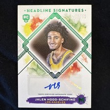 2024 Topps Motif HS-JHS Jalen Hood-Schifino Headline Signatures Green 6/10 Auto