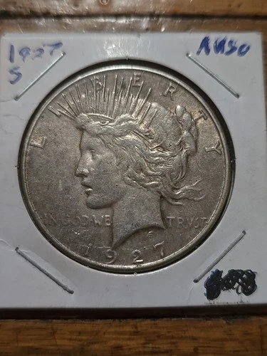 1927-S Peace Silver Dollar XF/AU Semi Key Date