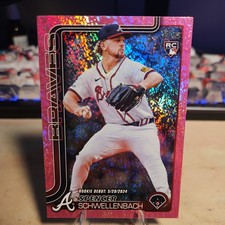2025 Topps Update Spencer Schwellenbach Pink Sandglitter Foil #US327 - Braves