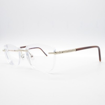 D by D Brille DBOF5069 Unisex Schildpatt Randlos Metall Brille Brillengestell
