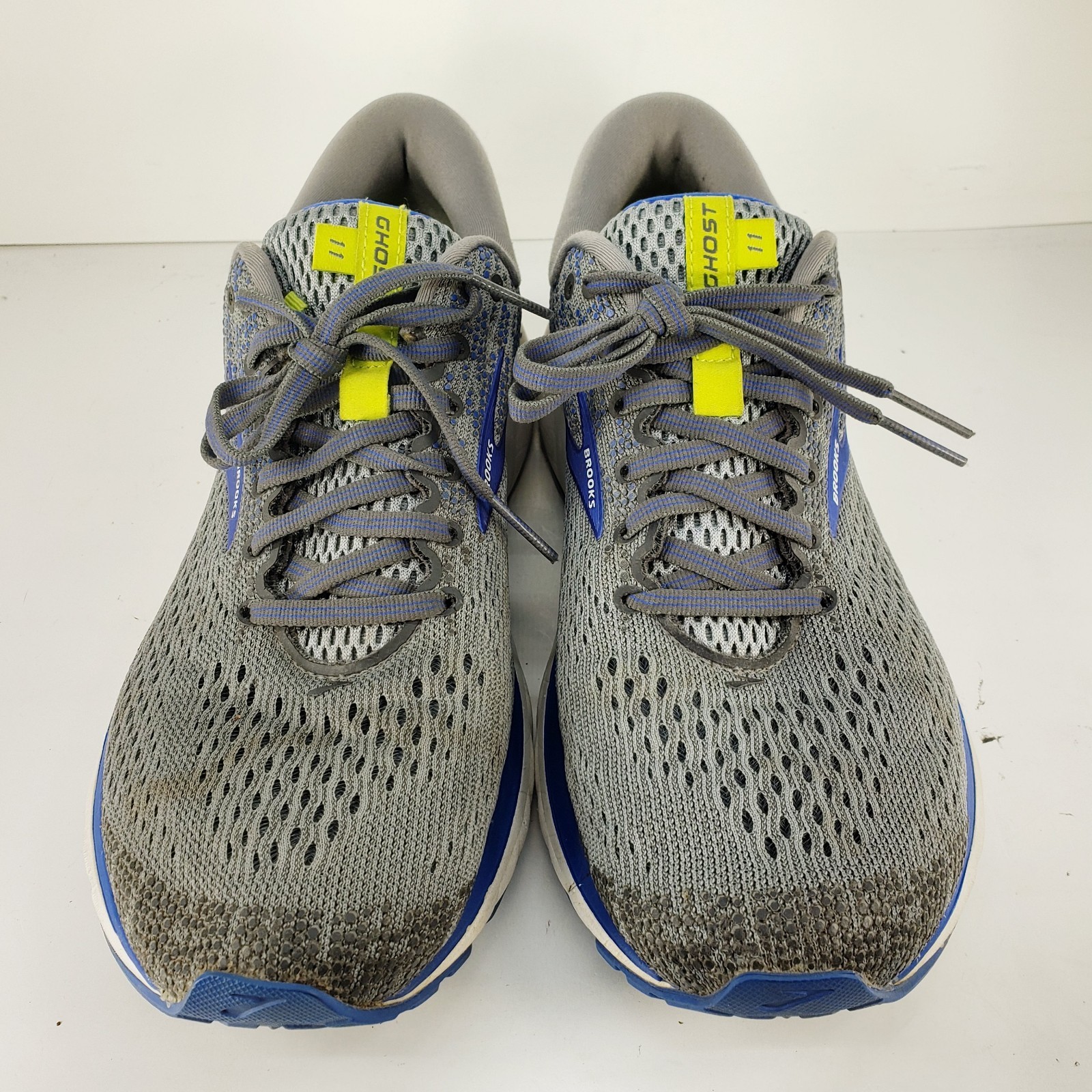 SAOLA Scarpe da corsa Brooks Ghost 11 uomo 9M grigio blu comode ottime condizioni! Suola No Wear