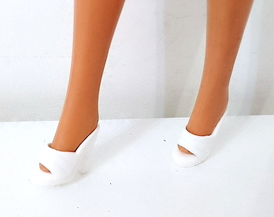 BARBIE 90s scarpe tacco sandali bianchi -B1139