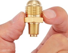 3 PCS Propane Orifice Connector Brass Tube 3/8 Flare x 1/8 MNPT,