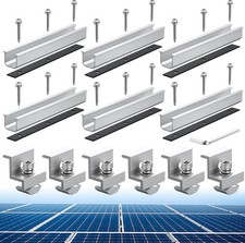 Solar Panel Bracket Kit, 6 Pcs 7.87 in Aluminium Solar Panel Mounting Rail 30Mm/