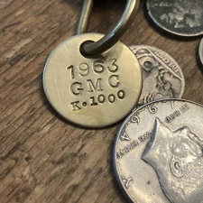 1963 GMC K-1000 Brass Key Fob ‘63