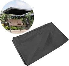 Swing Canopy Replacement Patio 3-Seater Swing Top Cover Canopy (75"x47"), Black