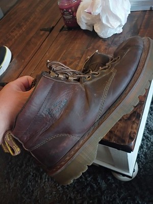 Dr Doc Martens 8287 England Ankle Boots Air Wair Work Brown Leather Mens Size14M