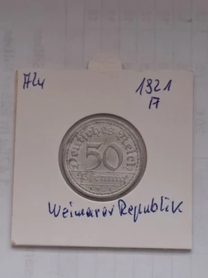 50 Pfennig 1921 A Weimarer Republik Alu - Bild 1 von 4