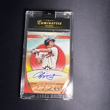 CHIPPER JONES 2024 TOPPS LUMINARIES HIT KINGS AUTOGRAPH RED AUTO 10/10 JERSEY #