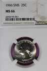 1966 SMS NGC 25C MS66 WASHINGTON QUARTER #B52042