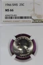 1966 SMS NGC 25C MS66 WASHINGTON QUARTER #B52042