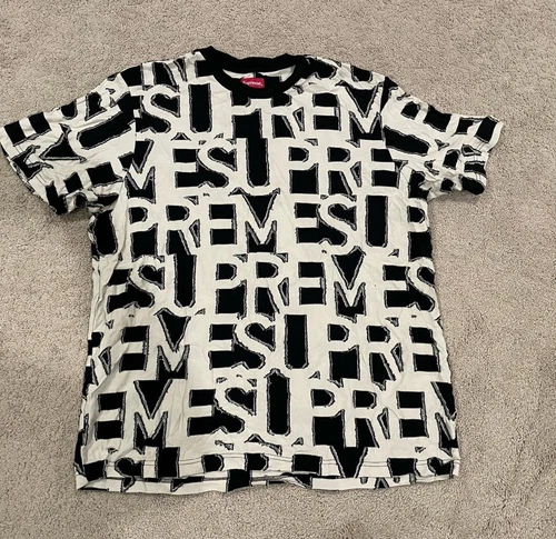Haut noir et blanc évasé Supreme 2020 taille XL