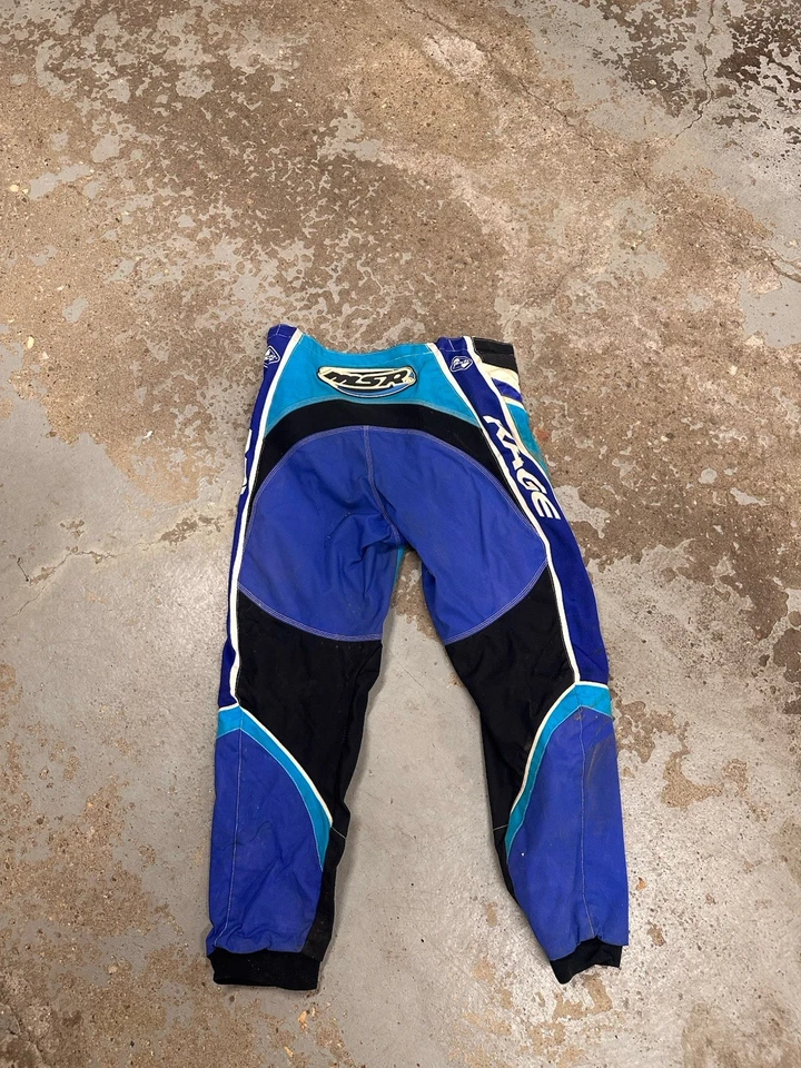 MSR Rage Old School 摩托车裤 - 蓝色 - 尺寸 36 — 第 3/4 张图片